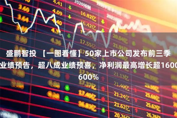 盛鹏智投 【一图看懂】50家上市公司发布前三季度业绩预告，超八成业绩预喜，净利润最高增长超1600%