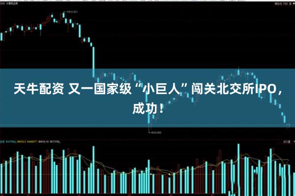 天牛配资 又一国家级“小巨人”闯关北交所IPO,成功!