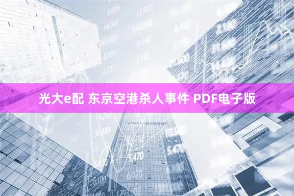 光大e配 东京空港杀人事件 PDF电子版